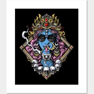 Hippie Hindu Goddess Kali Posters and Art